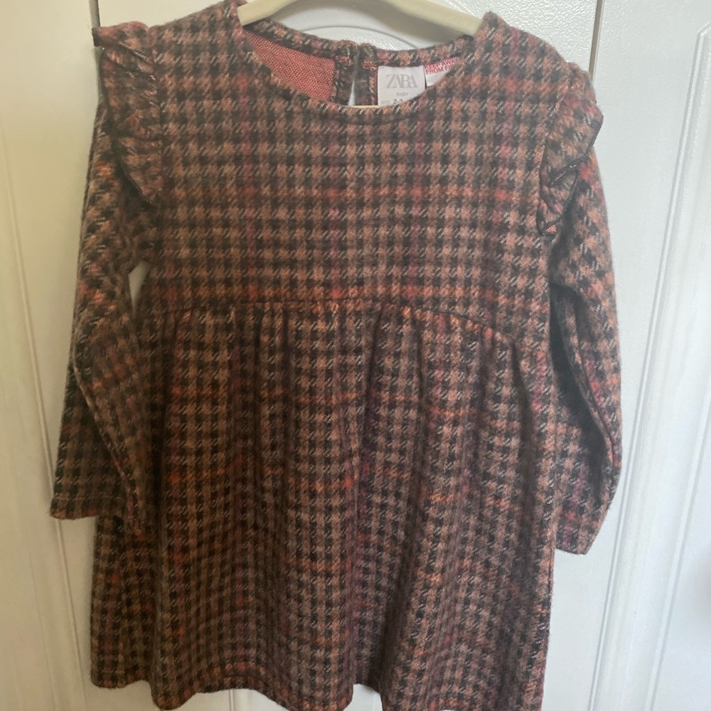 Soft plaid girls dress
